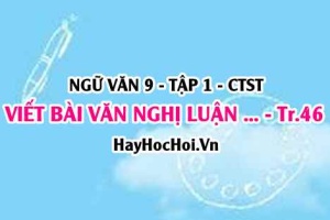 Soạn bài Viết bài văn nghị luận phân tích một tác phẩm văn học trang 46 lớp 9 tập 1 Chân trời sáng tạo
